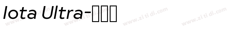 Iota Ultra字体转换